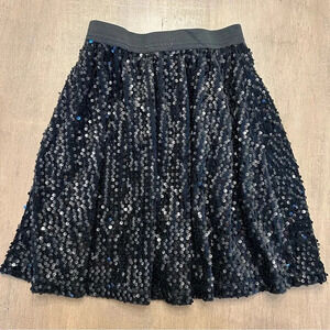 Btween Girls Black Sequined Skirt Size 8